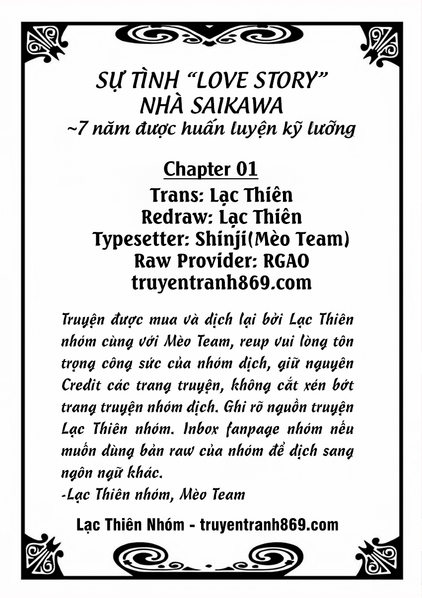 Sự Tình Lovestory Nhà Saikawa Chapter 1 - Trang 3