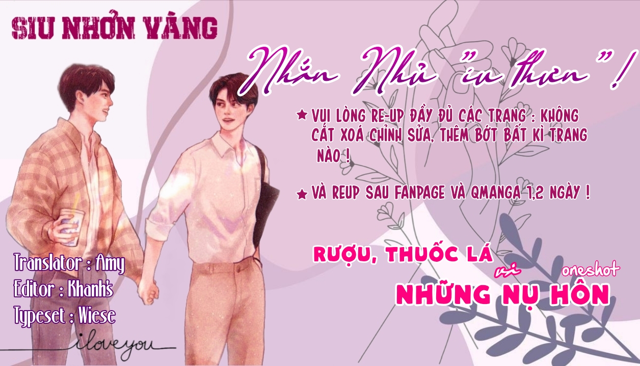 Rượu, Thuốc Lá và Những Nụ Hôn Oneshot - Trang 1